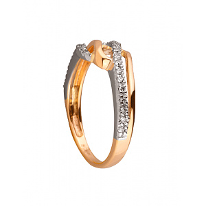 Золотое кольцо с бриллиантами (01-200104687) фотография