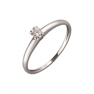 Золотое кольцо с бриллиантом (01-200111887) фотография