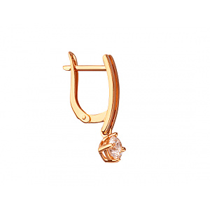 Золотые серьги с цирконием куб. (01-200159987) фотография