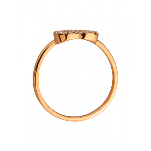 Золотое кольцо с цирконием куб. (01-200283087) фотография