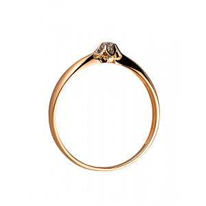Золотое кольцо с бриллиантом (01-200295187) фотография