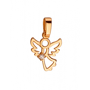 Золотий кулон з цирконієм куб. (01-200346887) фотографія