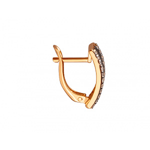 Золотые серьги с цирконием куб. (01-200452987) фотография