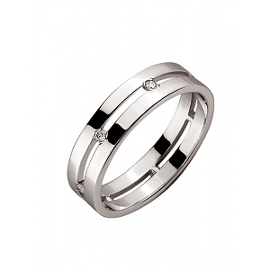 Золота каблучка з діамантами (01-200468487) фотографія