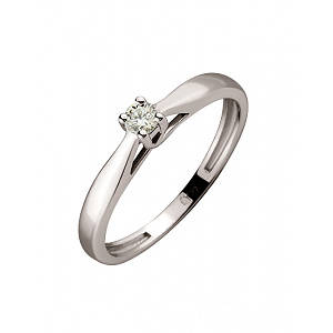 Золота каблучка з діамантом (01-200489287) фотографія