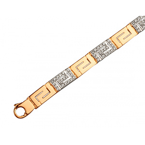 Золотой браслет с цирконием куб. (01-200511387) фотография