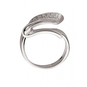 Золота каблучка з діамантами (01-200512287) фотографія