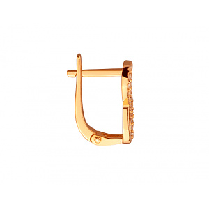 Золотые серьги с цирконием куб. (01-200523187) фотография