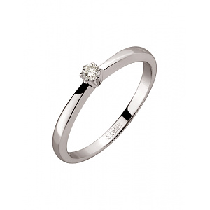 Золота каблучка з діамантом (01-200526587) фотографія