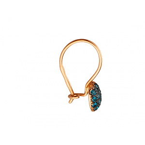 Золотые серьги с цирконием куб. (01-200539587) фотография