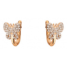 Золоті сережки з цирконієм куб. (01-200573487)