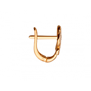 Золоті сережки з цирконієм куб. (01-200573487) фотографія