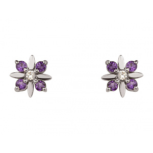 Золотые серьги с бриллиантами (01-200581587) фотография