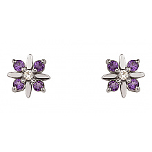 Золотые серьги с бриллиантами (01-200581587)