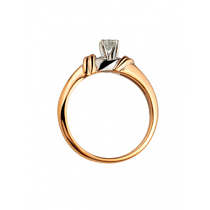 Золота каблучка з діамантом (01-200606487) фотографія