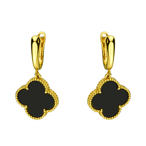 Золоті сережки з фіанітом (цирконієм куб.) (01-200755487) фотографія