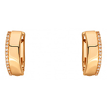 Золотые серьги с фианитом (цирконием куб.) (01-200761587)