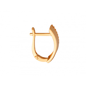 Золотые серьги с фианитом (цирконием куб.) (01-200761587) фотография