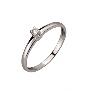 Золота каблучка з діамантом (01-200766187) фотографія