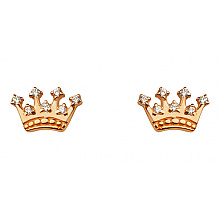 Золоті сережки з фіанітом (цирконієм куб.) (01-200807487)