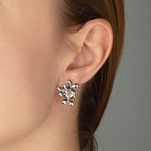 Золоті сережки з діамантами (2б_с-117) фотографія