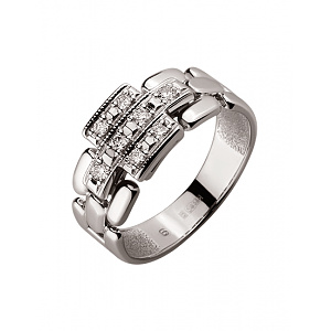 Золотое кольцо с бриллиантами (01-19089288) фотография