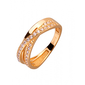 Золота каблучка з цирконієм куб. (01-200087488) фотографія