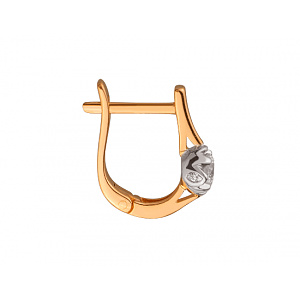 Золоті сережки з цирконієм куб. (01-200137488) фотографія