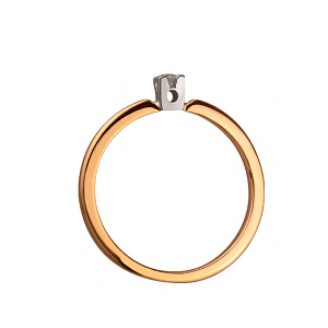 Золотое кольцо с бриллиантом (01-200257988) фотография