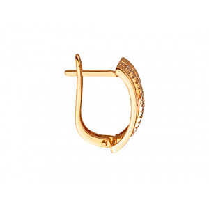 Золотые серьги с цирконием куб. (01-200418488) фотография