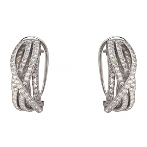 Золотые серьги с бриллиантами (01-200426888) фотография