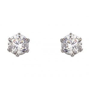 Золотые серьги с цирконием куб. (01-200428688) фотография