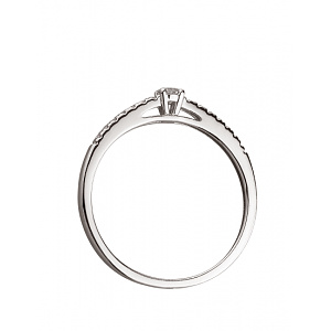 Золота каблучка з діамантами (01-200449088) фотографія