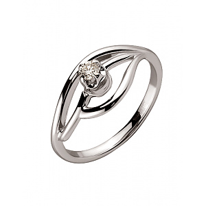 Золотое кольцо с бриллиантом (01-200473888) фотография