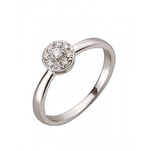 Золота каблучка з діамантами (01-200542688) фотографія