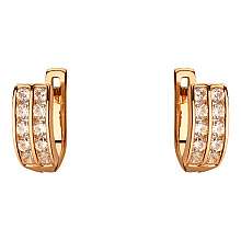 Золоті сережки з цирконієм куб. (01-200566888)