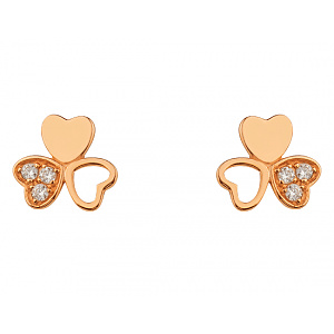 Золотые серьги с цирконием куб. (01-200581588) фотография