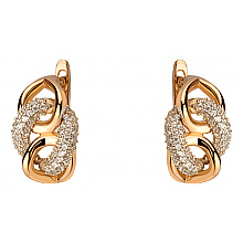 Золотые серьги с цирконием куб. (01-200581688)