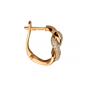 Золотые серьги с цирконием куб. (01-200581688) фотография