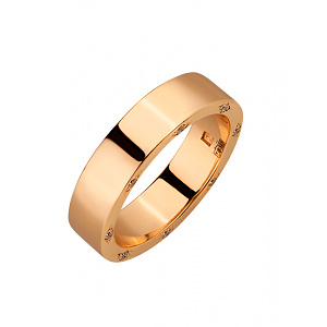 Золотое обручальное кольцо  с бриллиантами (01-200602988) фотография