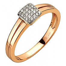 Золота каблучка з діамантами (01-200627388)