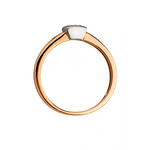 Золота каблучка з діамантами (01-200627388) фотографія