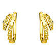 Золотые серьги с фианитом (цирконием куб.) 01-200745988 фотография 1