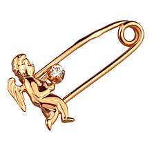 Золота шпилька з фіанітом (цирконієм куб.) (01-200755488)
