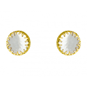 Золоті сережки з перламутром (01-200773388) фотографія