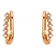 Золоті сережки з фіанітом (цирконієм куб.) (01-200807588)