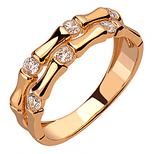 Золота каблучка з фіанітом (цирконієм куб.) (01-200816088)