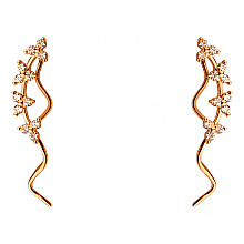 Золотые серьги с фианитом (цирконием куб.) (01-200867888)