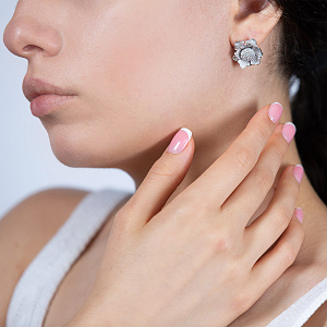 Золоті сережки з фіанітами (2б_с-197) фотографія