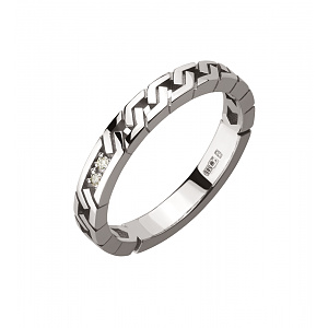 Золота обручка з діамантами (2б_к-303) фотографія